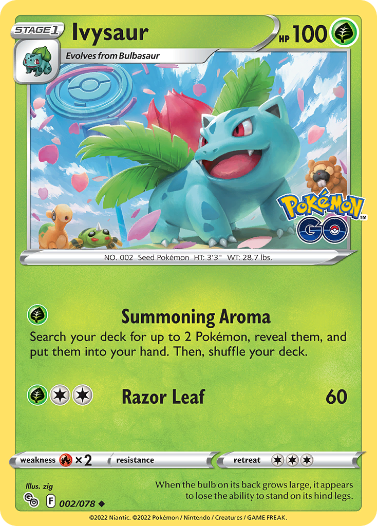 Ivysaur (2/78) - Pokémon GO Pokémon Card