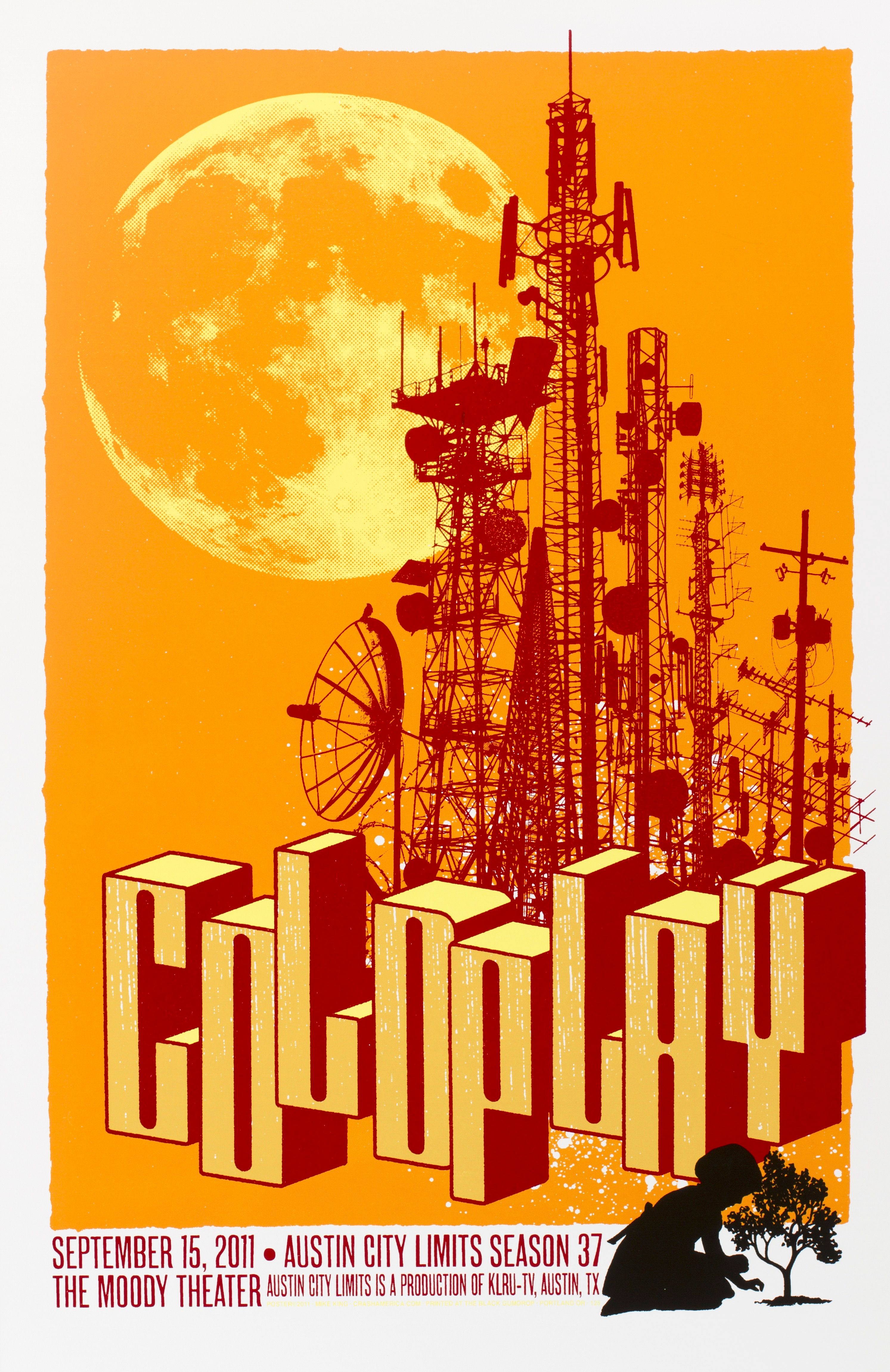MXP-272.1 Coldplay 2011 Moody Theater  Sep 15 Concert Poster