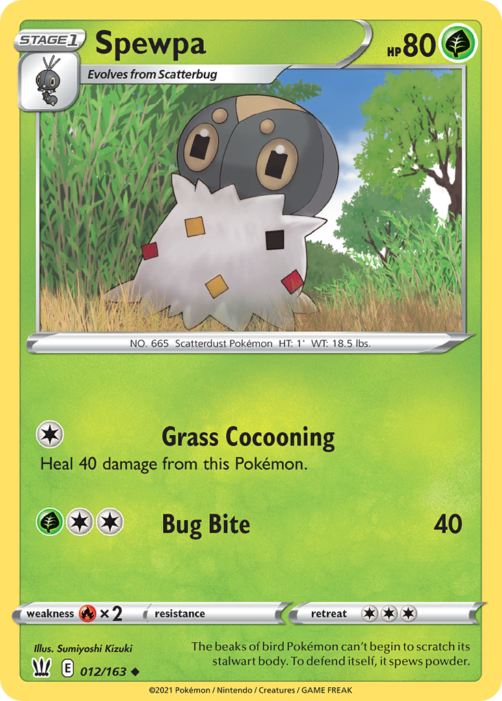 Spewpa (12/163) - Battle Styles Pokémon Card