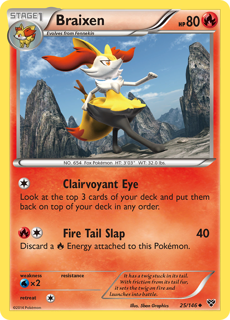 Braixen (25/146) - XY Pokémon Card