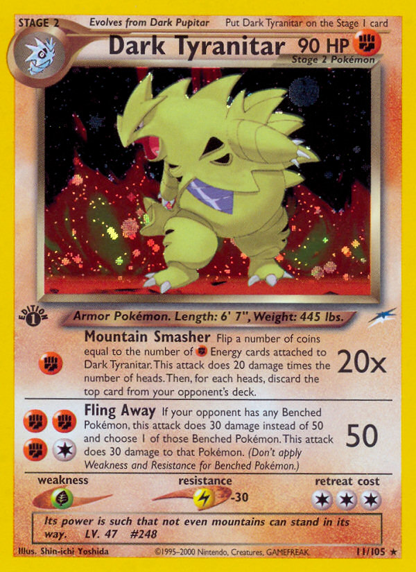 Dark Tyranitar (11/105) - Neo Destiny Pokémon Card