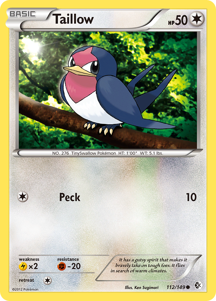 Taillow (112/149) - Boundaries Crossed Pokémon Card