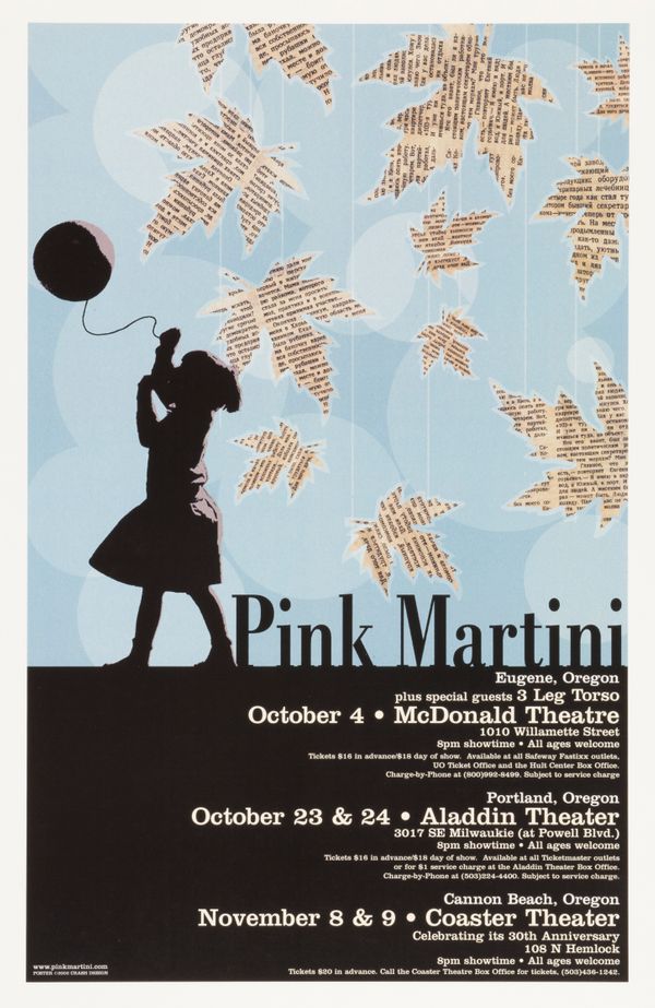 MXP-67.3 Pink Martini 1993 Mcdonald Theater/aladdin Theater/coaster Theater  Nov 22