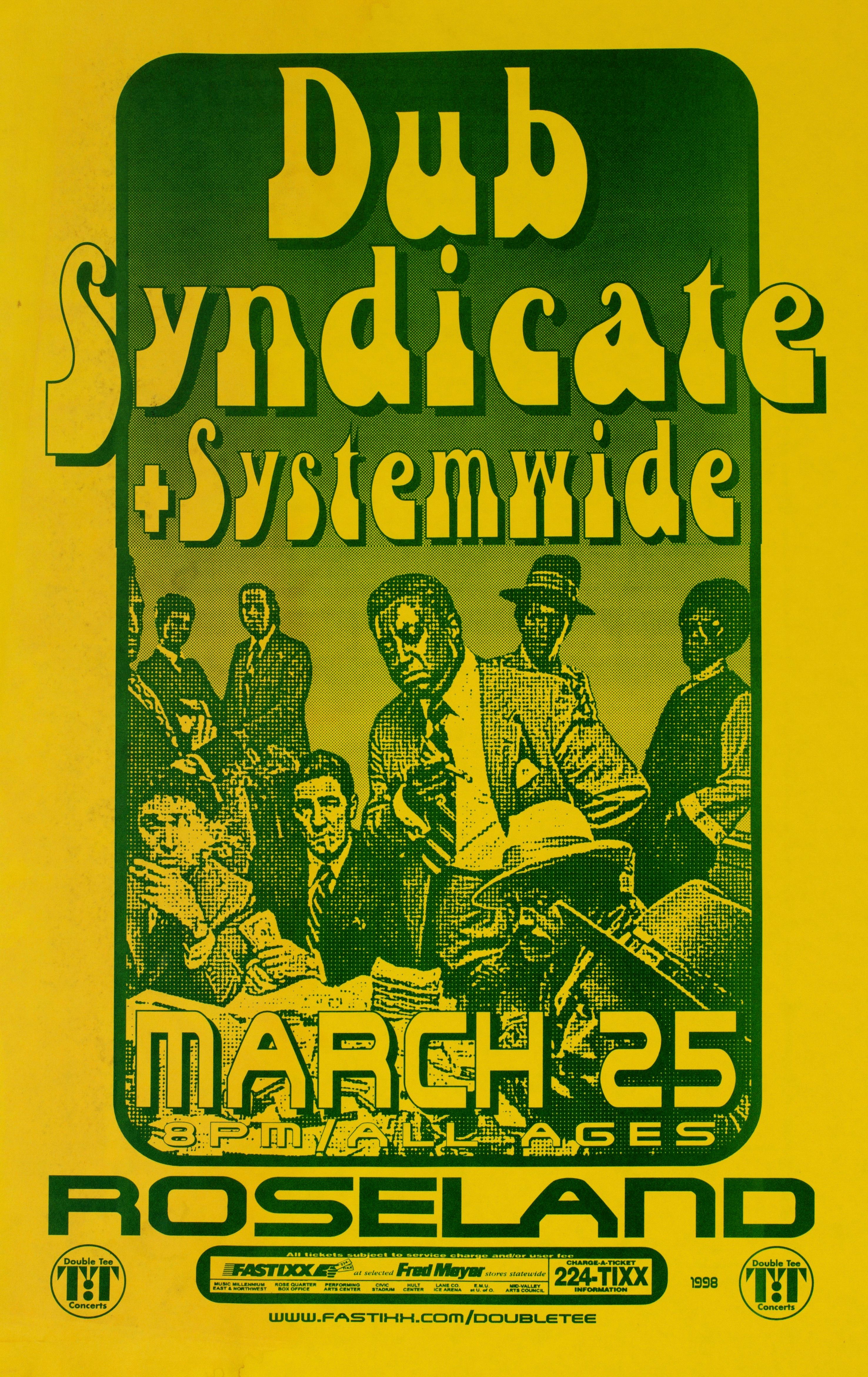 MXP-92.8 Dub Syndicate Roseland Theater 1998 Concert Poster