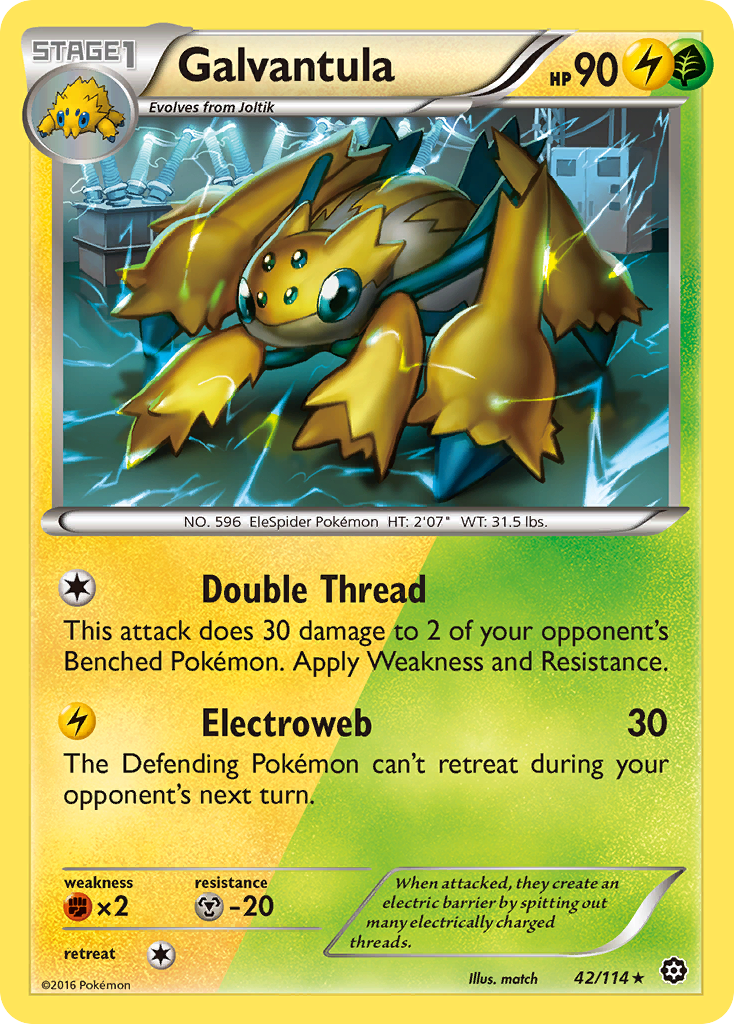 Galvantula (42/114) - Steam Siege Pokémon Card