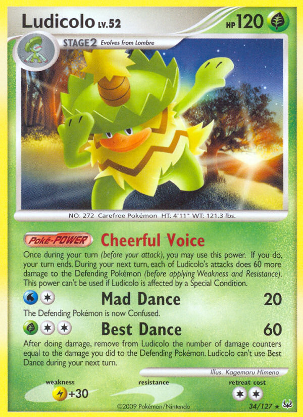 Ludicolo (34/127) - Platinum Pokémon Card