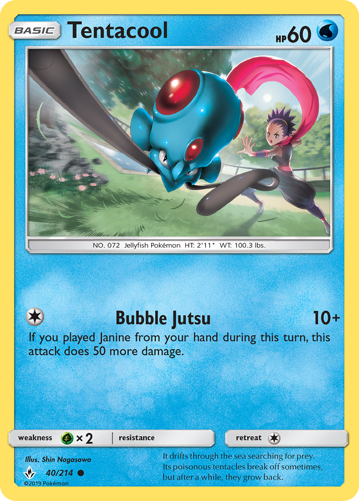 Tentacool (40/214) - Unbroken Bonds Pokémon Card