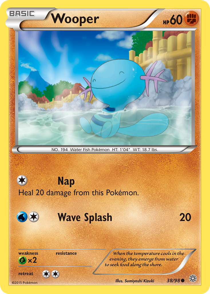 Wooper (38/98) - Ancient Origins Pokémon Card