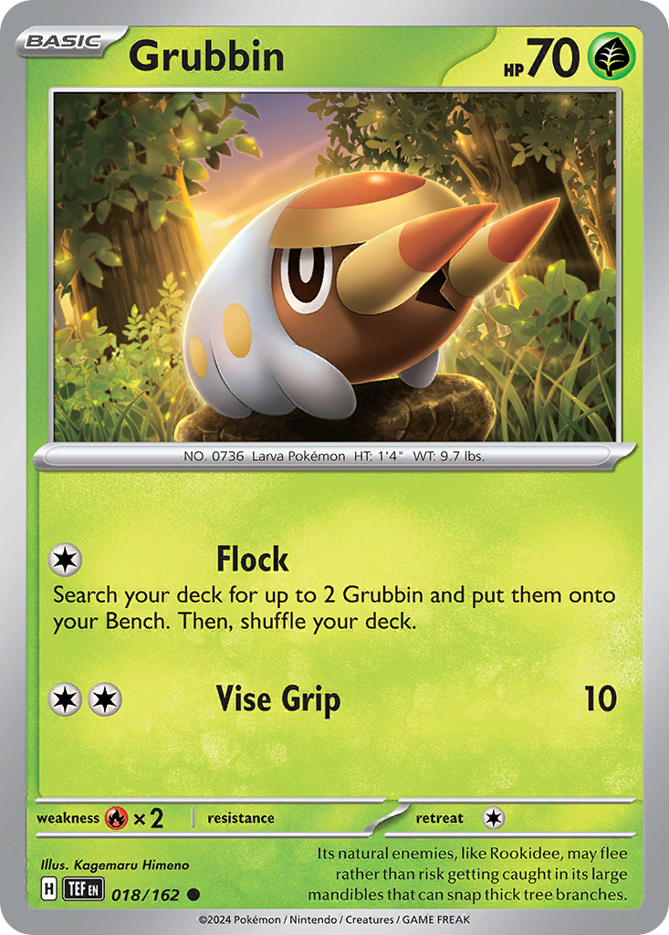 Grubbin (18/162) - Temporal Forces Pokémon Card