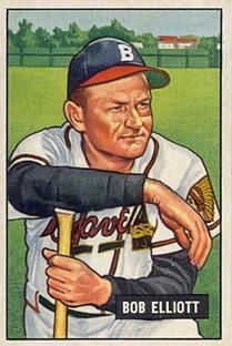 Bob Elliott 1951 Bowman #66 Sports Card