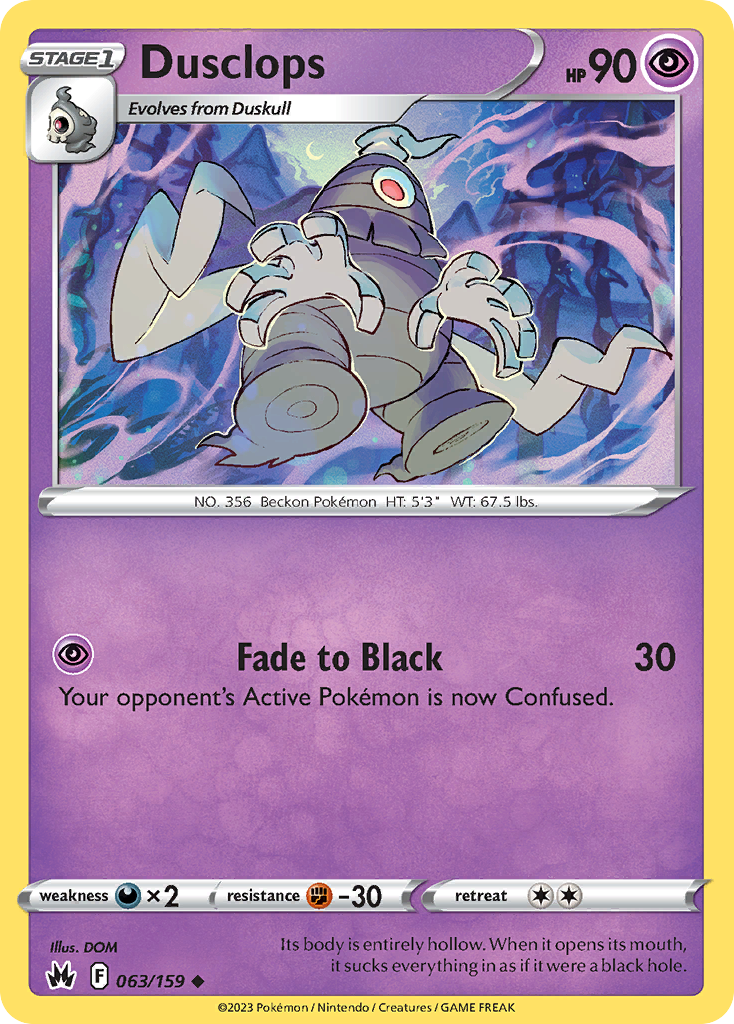 Dusclops (63/159) - Crown Zenith Pokémon Card