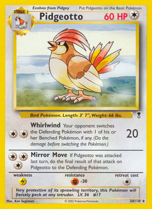 Pidgeotto (34/110) - Legendary Collection Pokémon Card