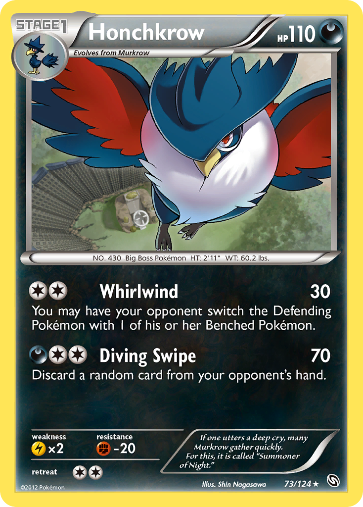 Honchkrow (73/124) - Dragons Exalted Pokémon Card