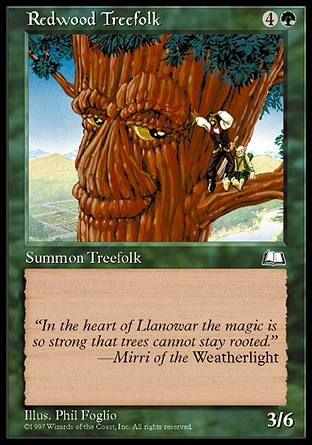 Redwood Treefolk (Weatherlight) Trading Card