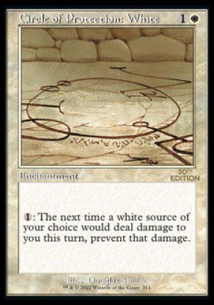 Circle of Protection: White (Magic 30th Anniversary Edition - Old Frame) Trading Card