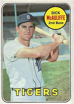 Dick McAuliffe 1969 Topps #305 Sports Card