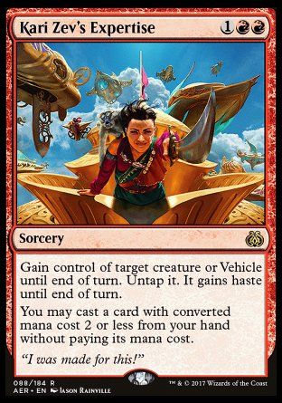 Kari Zev's Expertise (Aether Revolt) Trading Card