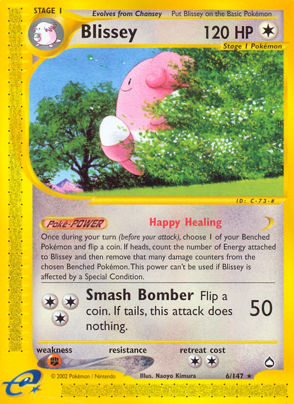 Blissey (6/147) - Aquapolis Pokémon Card