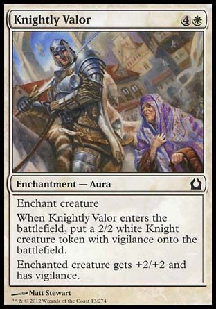 Knightly Valor (Return to Ravnica) Trading Card