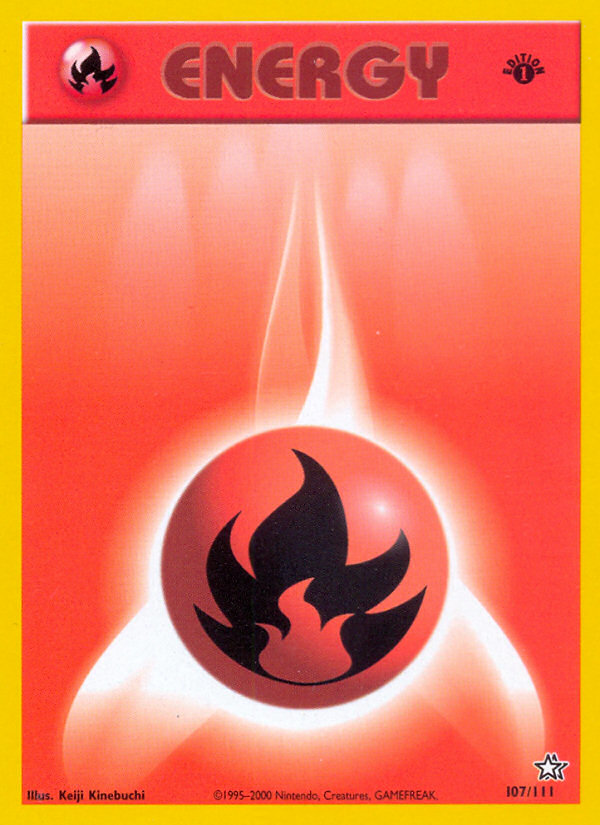 Fire Energy (107/111) - Neo Genesis Pokémon Card