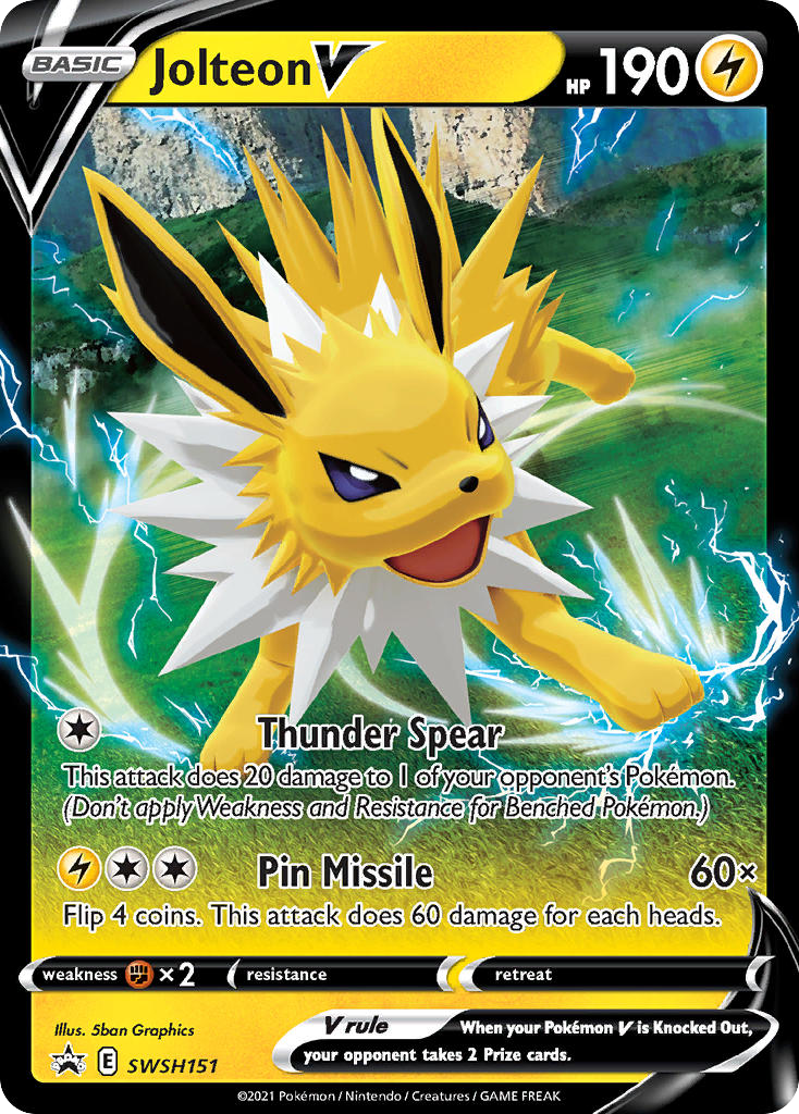 Jolteon V (SWSH151) - SWSH Black Star Promos Pokémon Card