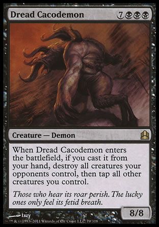 Dread Cacodemon (MTG Commander) Trading Card