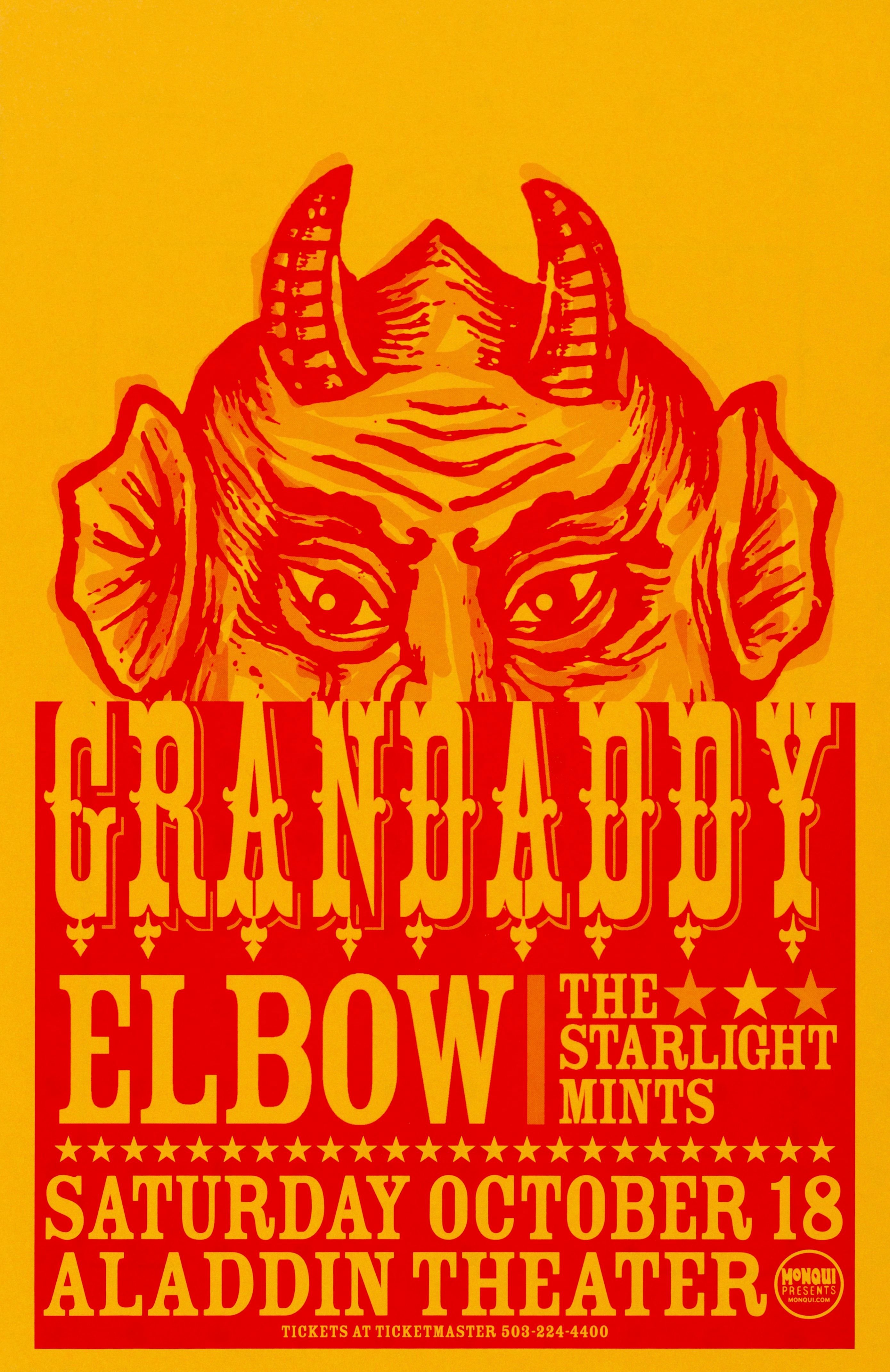 MXP-70.4 Grandaddy & Elbow 2003 Aladdin Theater Concert Poster