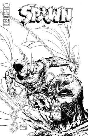 Spawn #304 (Black & White Edition)