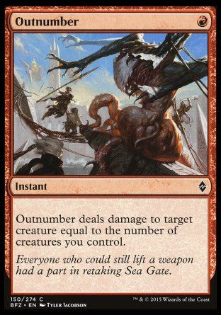 Outnumber (Battle for Zendikar) Trading Card