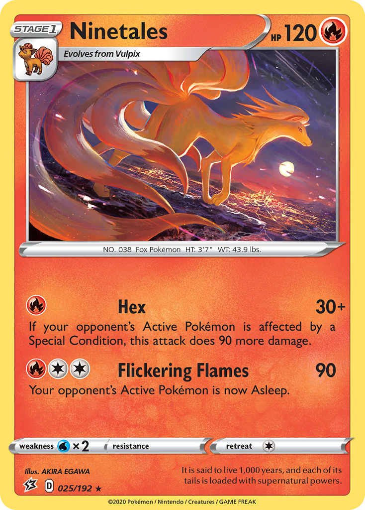 Ninetales (25/192) - Rebel Clash Pokémon Card