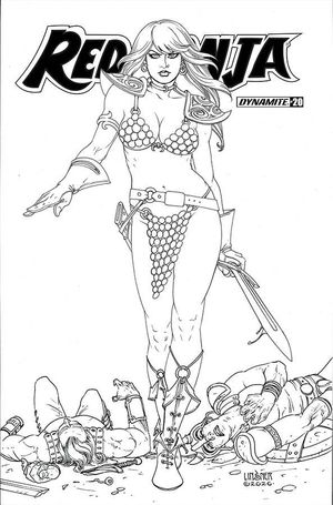 Red Sonja #20 (20 Copy Linsner B&w Cover)