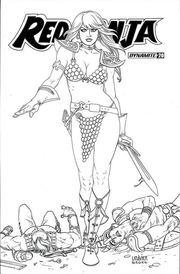 Red Sonja #20 (20 Copy Linsner B&w Cover)