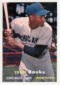 Ernie Banks 1957 Topps #55 Sports Card
