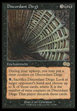 Discordant Dirge (Urza's Saga) Trading Card