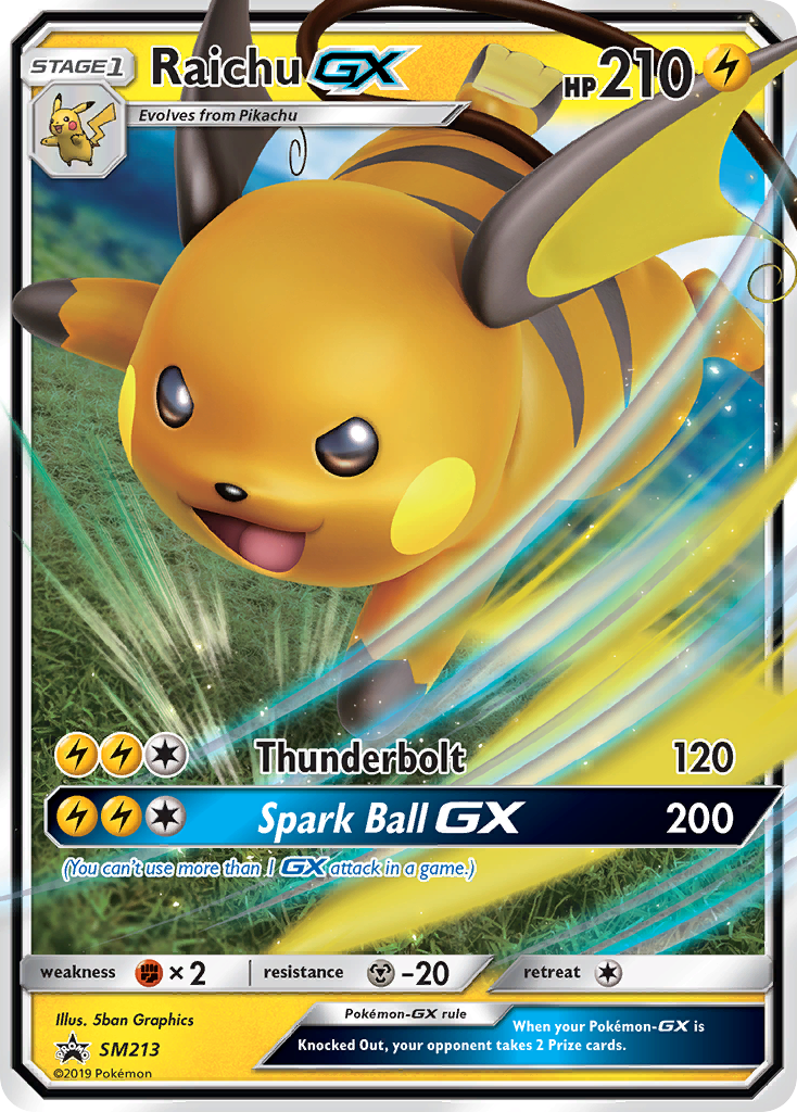 Raichu GX (SM213) - SM Black Star Promos Pokémon Card