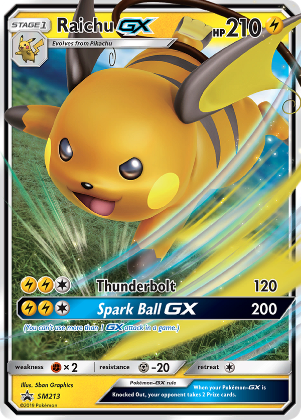 Raichu GX (SM213) - SM Black Star Promos