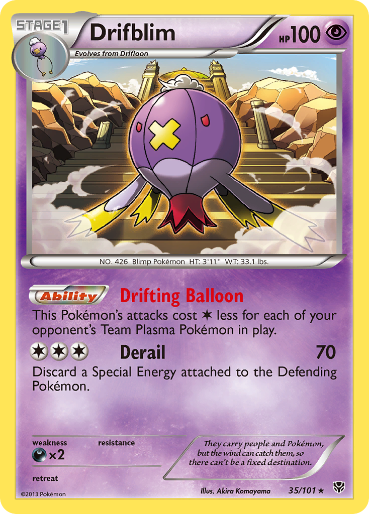 Drifblim (35/101) - Plasma Blast Pokémon Card