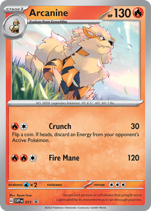 Arcanine (11/148) - Scarlet & Violet Black Star Promos