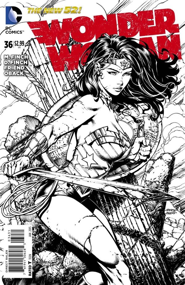 Wonder Woman #36 (Black &amp; White Variant Ed)