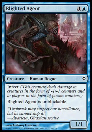 Blighted Agent (New Phyrexia) Trading Card