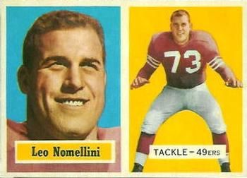 Leo Nomellini 1957 Topps #6 Sports Card