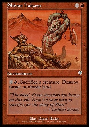 Shivan Harvest (Invasion) Trading Card