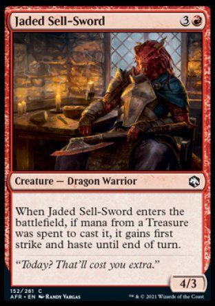 Jaded Sell-Sword (Dungeons & Dragons: Adventures in the Forgotten Realms) Trading Card