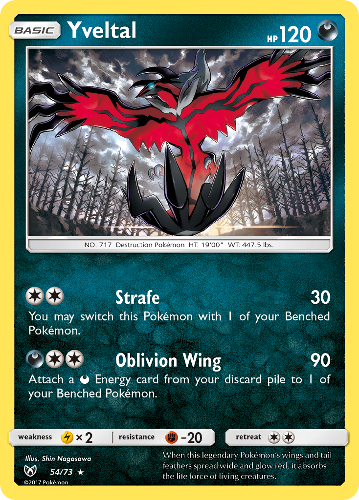 Yveltal (54/73) - Shining Legends Pokémon Card