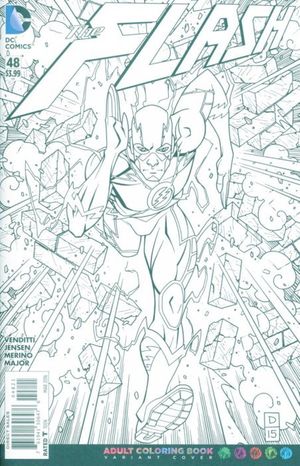 Flash #48 (Adult Coloring Book Variant Cover)
