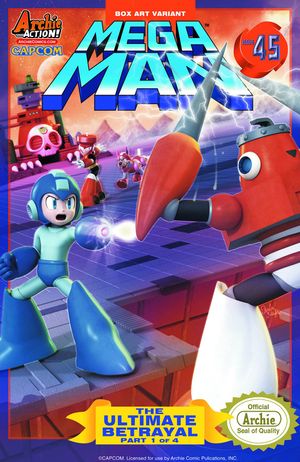 Mega Man #45 (Box Art Variant Cover)