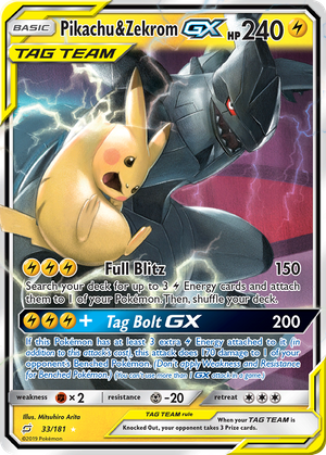 Pikachu & Zekrom GX (33/181) - Team Up