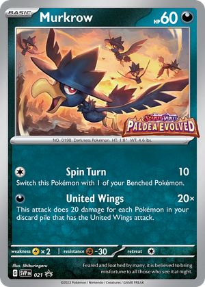 Murkrow (21/148) - Scarlet & Violet Black Star Promos