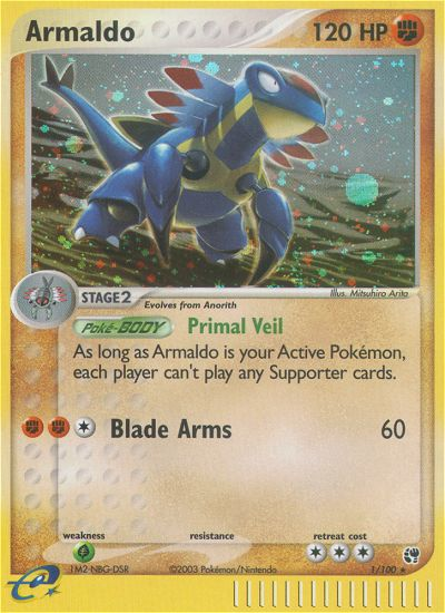 Armaldo (1/100) - Sandstorm Pokémon Card