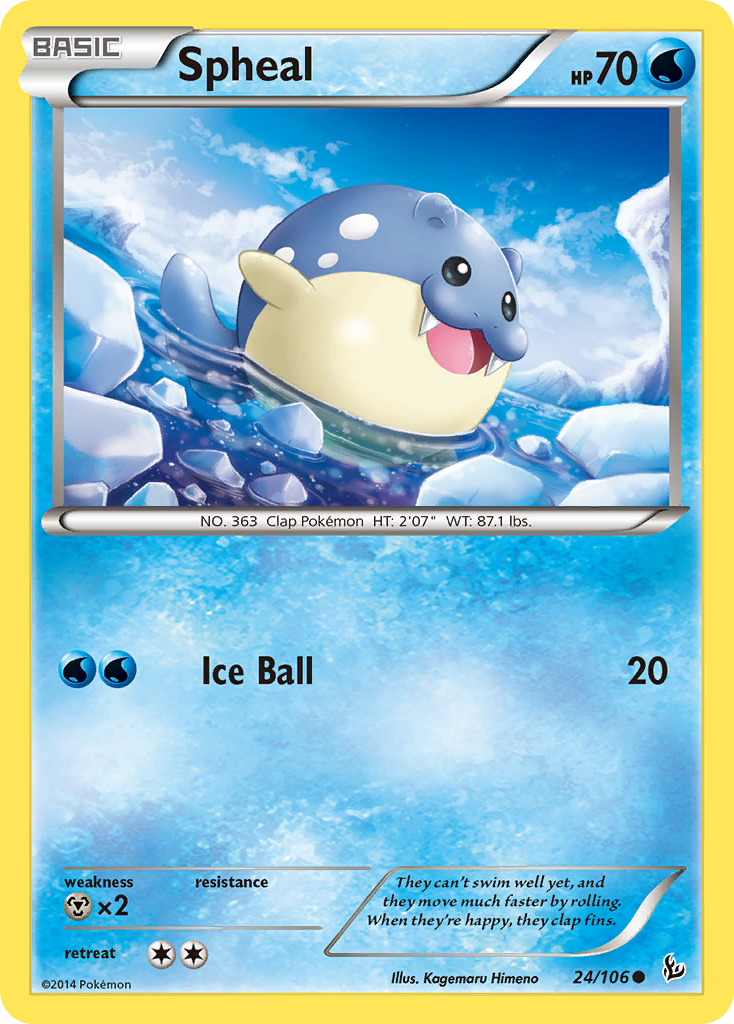 Spheal (24/106) - Flashfire Pokémon Card